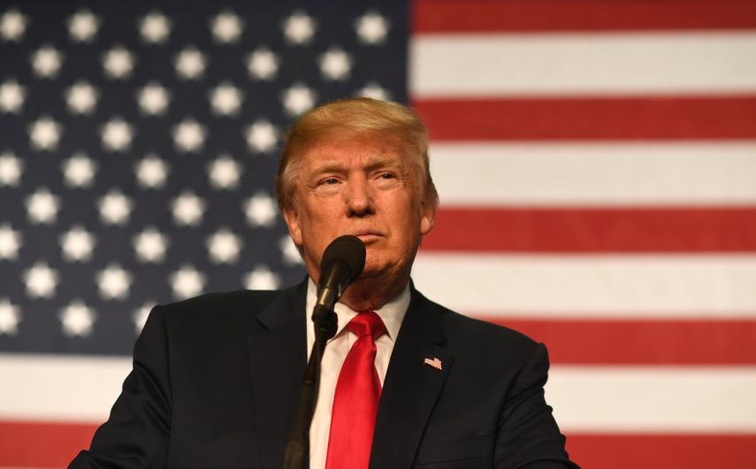 Donald Trump, durante el acto de campaña en Denver