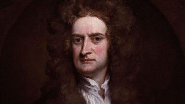 Retrato de Sir Isaac Newton.