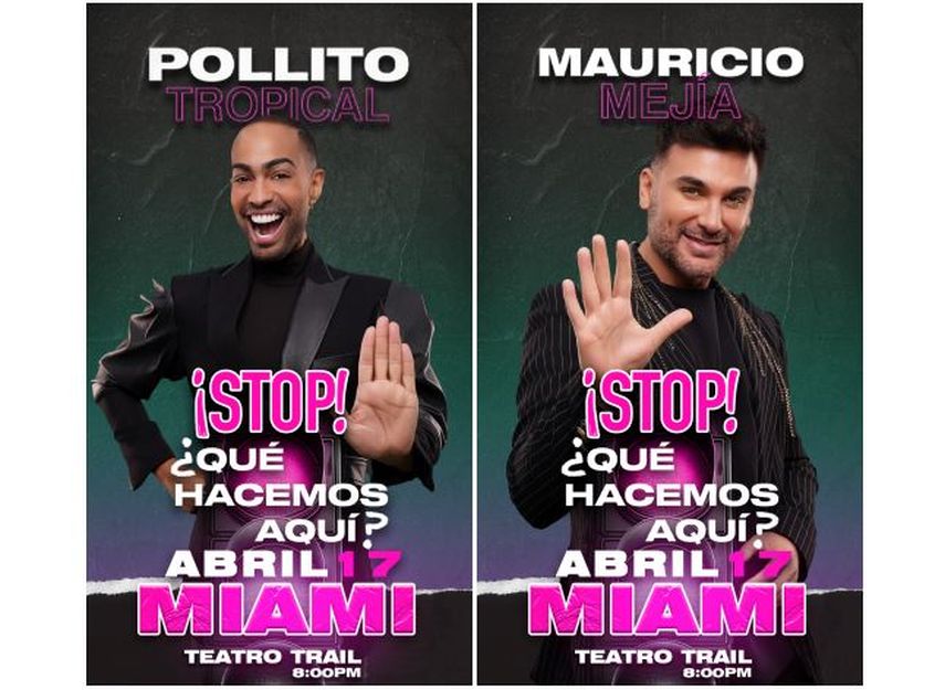 Flyer de la obra de Pollito Tropical y Mauricio Mejía.
