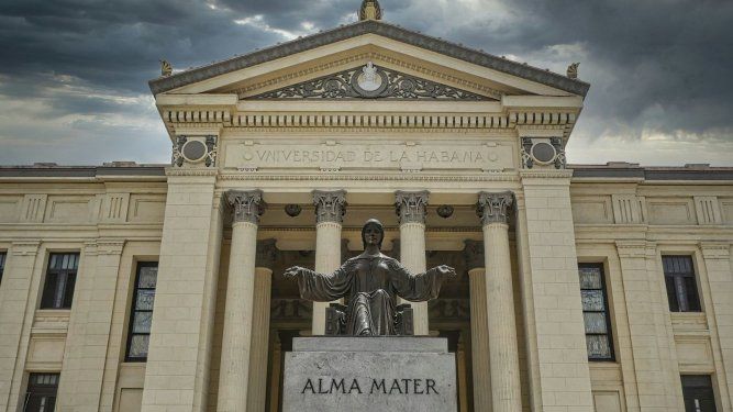 Vista frontal de la Universidad de La Habana.&nbsp;