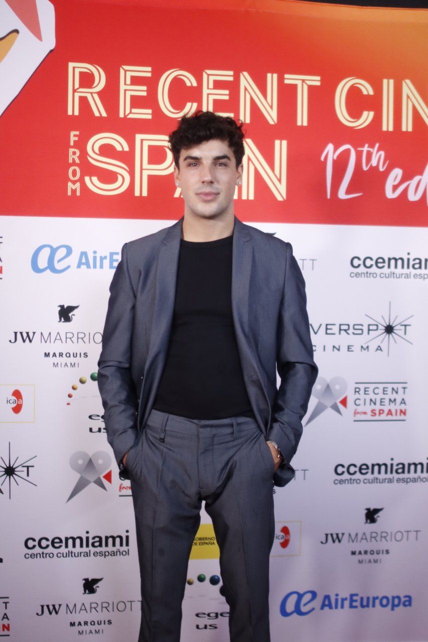 Óscar Casas en la alfombra roja de Recent Cinema from Spain, que se celebra en Miami.&nbsp;