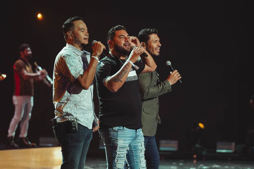 La Banda MS y Grupo Firme ensayan sus actuaciones en la entrega de Premios Juventud.&nbsp;&nbsp;
