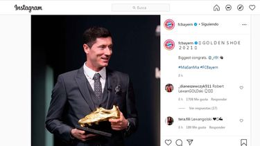 El polaco Robert Lewandowski se le fue entregado la Bota de Oro