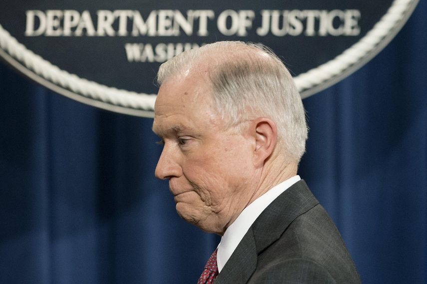 El fiscal general de Estados Unidos, Jeff&nbsp;Sessions, asiste a una conferencia de prensa este jueves 2 de marzo de 2017, en Washington, EEUU.&nbsp;