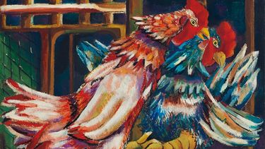 Pelea de gallos, de Mariano Rodríguez, es una de las obras que se subastará&nbsp;con un precio estimado de 800.000 a 1.2 millones de dólares