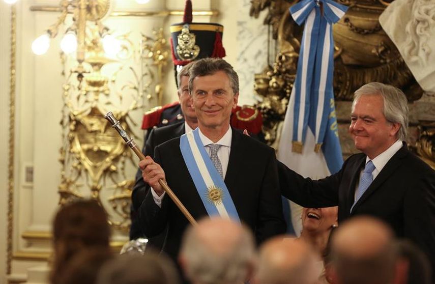 Mauricio Macri es investido como el presidente N° 42 de Argentina (EFE)
