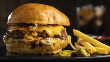 Hamburguesa de queso.