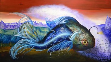 Pez mágico, acrílico sobre lienzo, (2016), de Carlos Sablón.&nbsp;