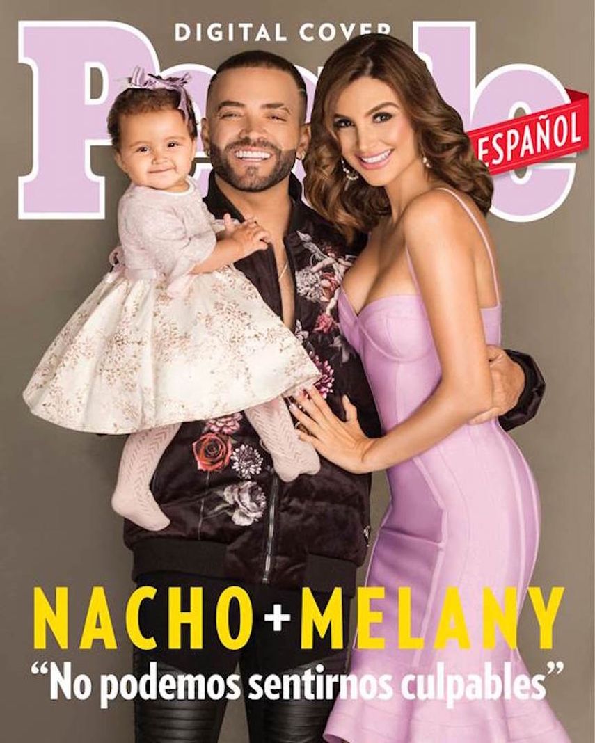 Nacho y Melany Mille posan junto a Mya Michelle en la portada de People en Español.&nbsp;