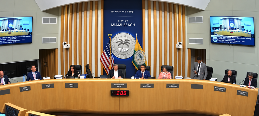 Pleno de la Comisión de Miami Beach.&nbsp;