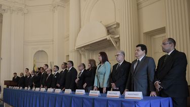 Los magistrados venezolanos participaron en la instalación del Tribunal Supremo opositor el pasado viernes 13 de octubre, en la sede de la Organización de los Estados Americanos (OEA), en Washington.