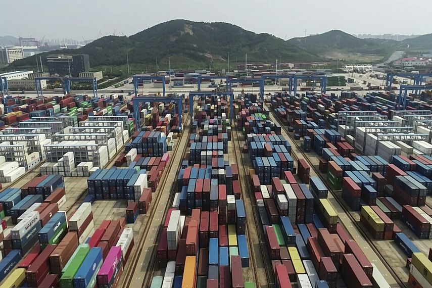 Contenedores de carga en un puerto en Qingdao, China, el 1 de septiembre de 2020.&nbsp;