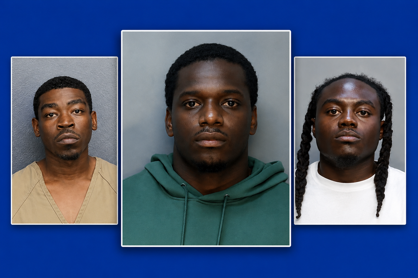 Marquez Christopher Pinder, de 29 años, Lamar James, de 26; y Elijah Delano Dyous, también de 29.
