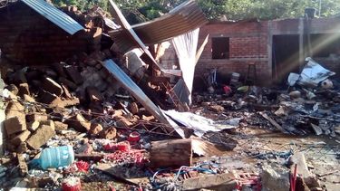 En escombros, así quedó la fábrica de fuegos artificiales en El Salvador, tras la explosión.