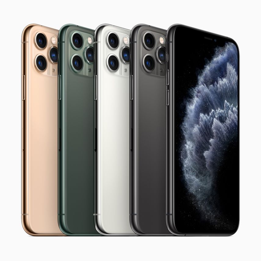 Gama de colores del nuevo iPhone 11.