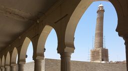 Fotografía de archivo de la mezquita Al Nuri, en la ciudad de Mosul, Irak, que según reportes militares de ese país fue totalmente destruida por una explosión provocada por el Estado Islámico.&nbsp;