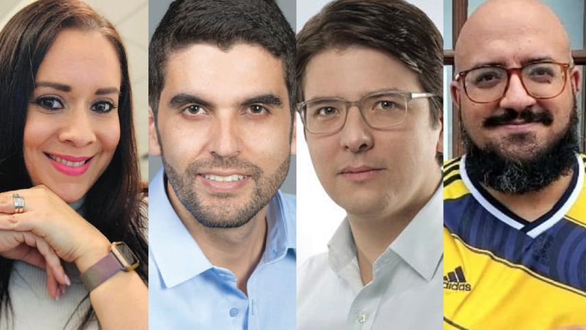 Sofy Casas, Hernán Cadavid, Miguel Uribe y Carlos Naranjo.