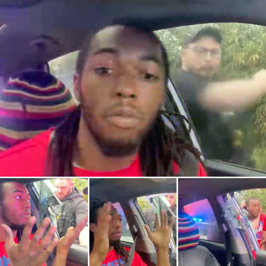 Momento en el que la policía de&nbsp; Jacksonville agrede al conductor.&nbsp;