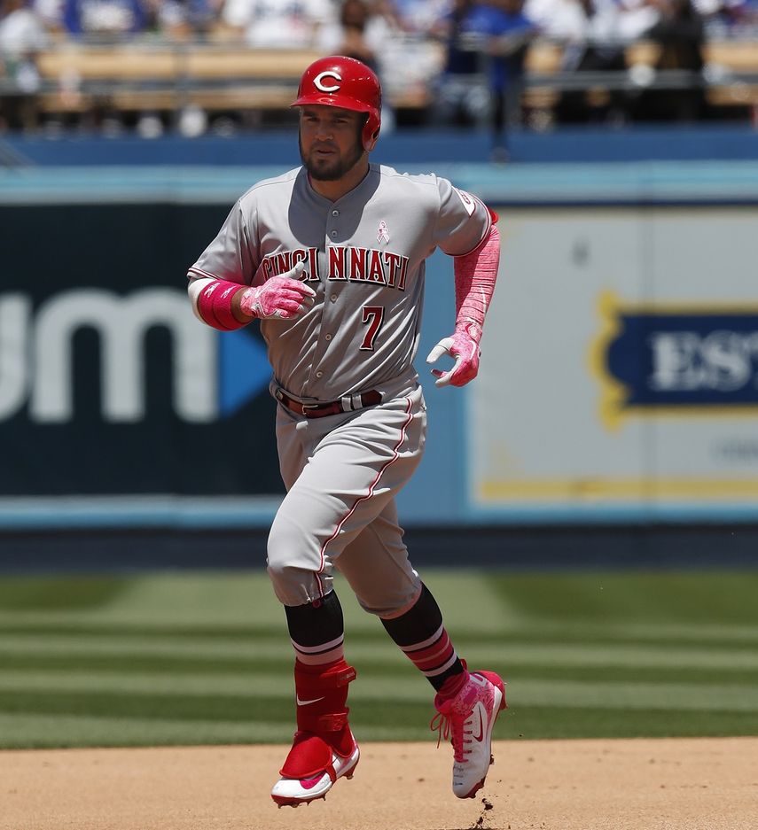 El venezolano Eugenio Suarez, con los Rojos de Cincinnati.