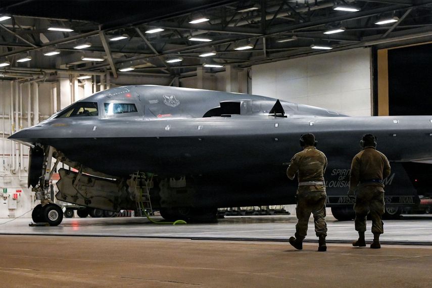 Un bombardero B2 de la fuerza aérea de EEUU.