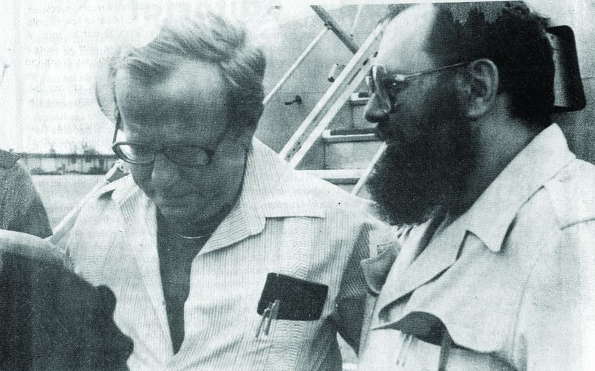Bernando Benes y el reverendo Manuel Espinosa llegan a La Habana, en 1978. 