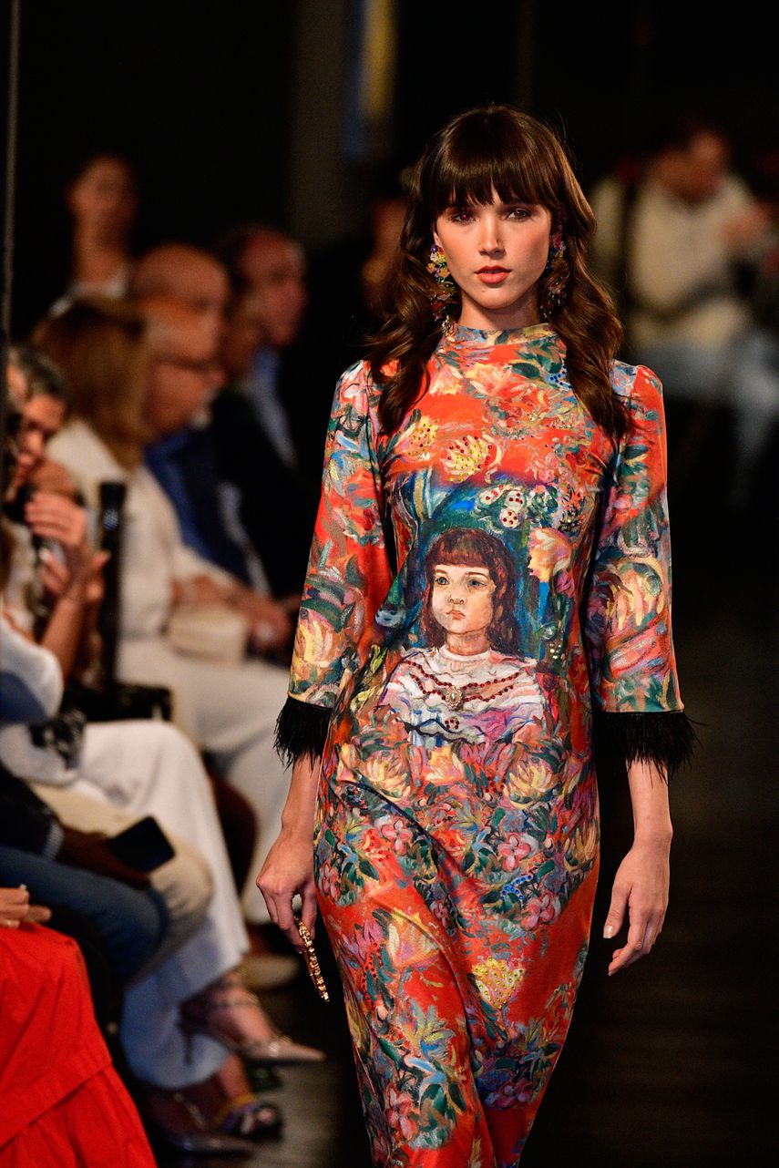 Piezas de la colección Óleo sobre lienzo, que la diseñadora Yas González mostró en Miami Fashion Week.