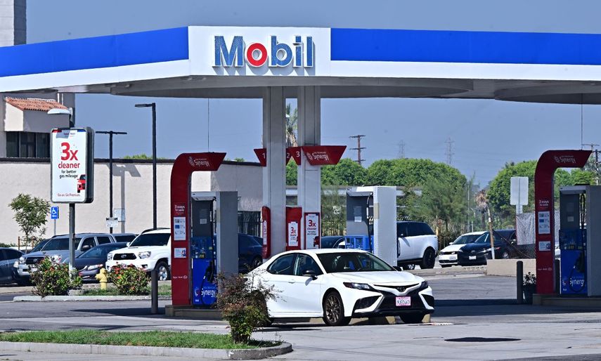 Una gasolinera de la petrolera estadounidense Exxon Mobil.