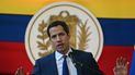 El presidente Juan Guaido hace gestos al hablar durante una conferencia de prensa en el Parque Morichal al día siguiente de las elecciones regionales y municipales en Caracas el 22 de noviembre de 2021 El presidente Juan Guaido hace gestos al hablar durante una conferencia de prensa en el Parque Morichal al día siguiente de las elecciones regionales y municipales en Caracas el 22 de noviembre de 2021