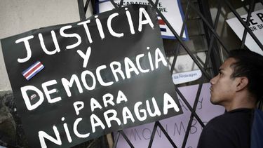 Cartel en protesta de Nicaragua.&nbsp;
