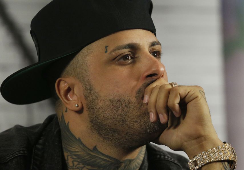 En esta fotograf&iacute;a de archivo del nueve de mayo de 2017 el reggaetonero Nicky Jam durante una conferencia de prensa en la Ciudad de M&eacute;xico para promover su &aacute;lbum &ldquo;F&eacute;nix&rdquo;.&nbsp;