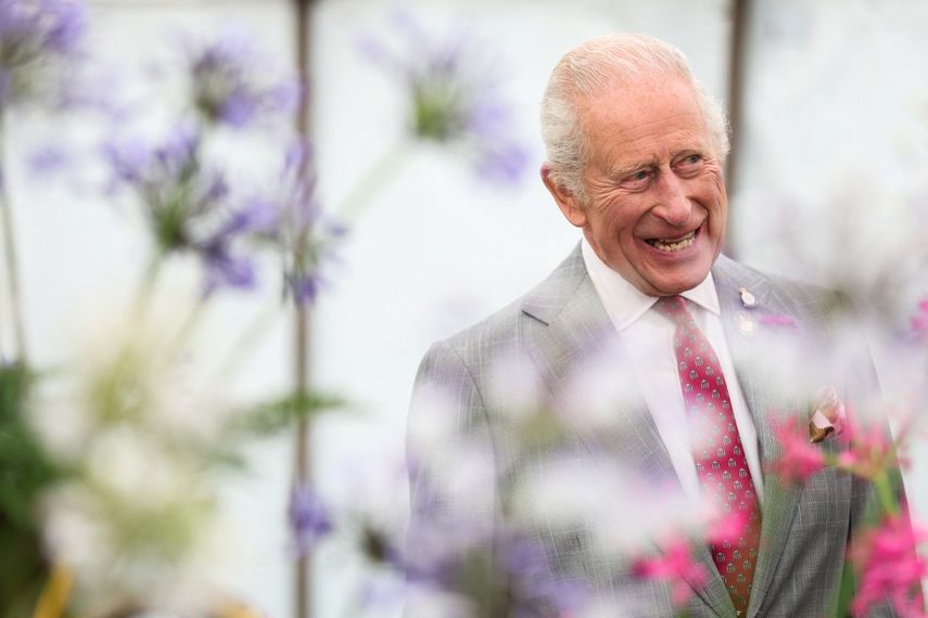 El rey Carlos III de Gran Bretaña visita la Exposición Floral de Sandringham en Sandringham House, Norfolk, el 23 de julio de 2025.&nbsp;