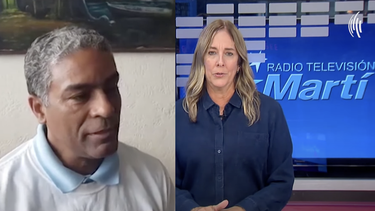 De izquierda a derecha, el doctor Oscar Elías Biscet, y Sylvia Rosabal, directora de Office of the Cuba Broadcasting, en la edición 21 de los Premios de Periodismo Distinguido David Burke.&nbsp;