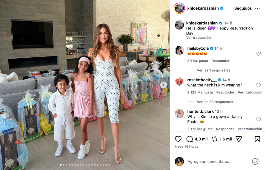 Khloé Kardashian y sus hijos celebran Pascua 2026