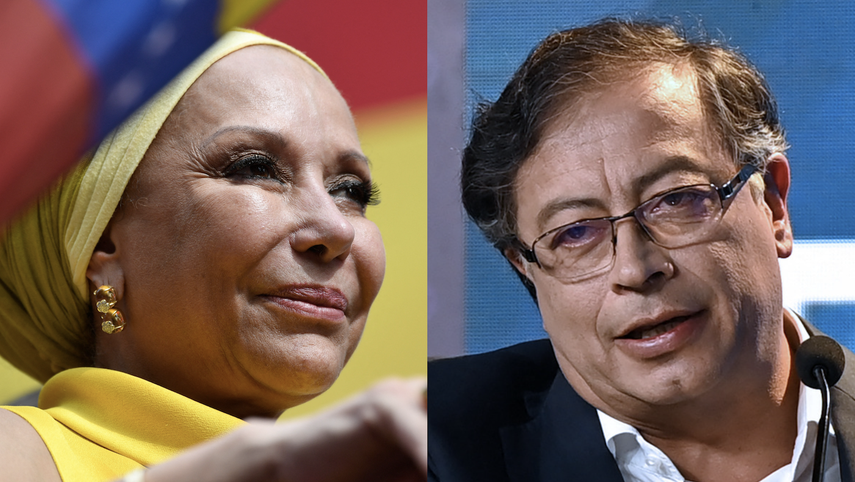 El candidato presidencial Gustavo Petro y la senadora electa Piedad Córdoba.&nbsp;