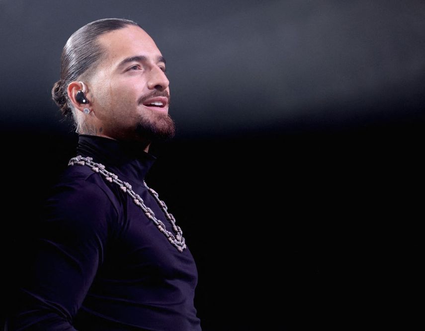 Maluma se presenta en vivo desde el teatro del Virgin Hotels Las Vegas para SiriusXM y Pandora el 8 de febrero de 2024 en Las Vegas, Nevada.