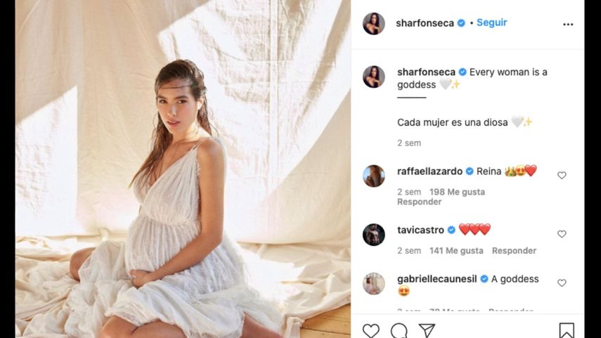 Sharon Fonseca junto a Gianluca Vacchi.