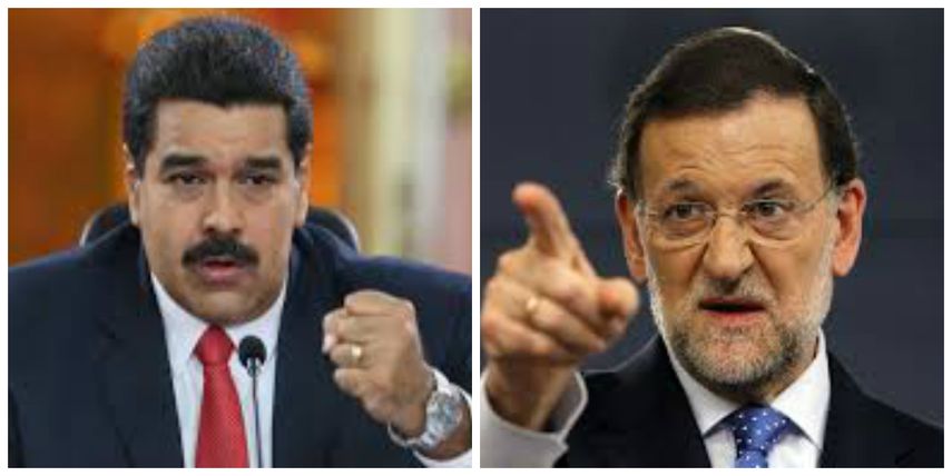 El presidente de Venezuela Nicolás Maduro y el presidente de España Mariano Rajoy.(Archivo)