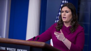 La portavoz de la Casa Blanca,&nbsp;Sarah&nbsp;Huckabee&nbsp;Sanders.