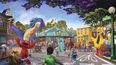 En esta representaci&oacute;n proporcionada por PGAV Destinations, una imagen del nuevo parque tem&aacute;tico de SeaWorld y Sesame Workshop que abrir&iacute;a en San Diego en 2021.&nbsp;