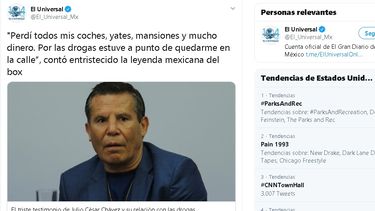 Julio César Chávez, boxeador mexicano, campeón mundial