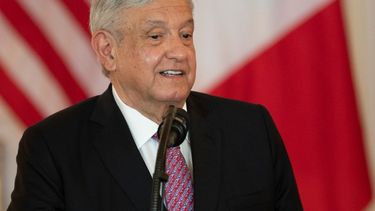 El presidente de México, Andrés Manuel López Obrador, durante su visita a la Casa Blanca, EEUU.