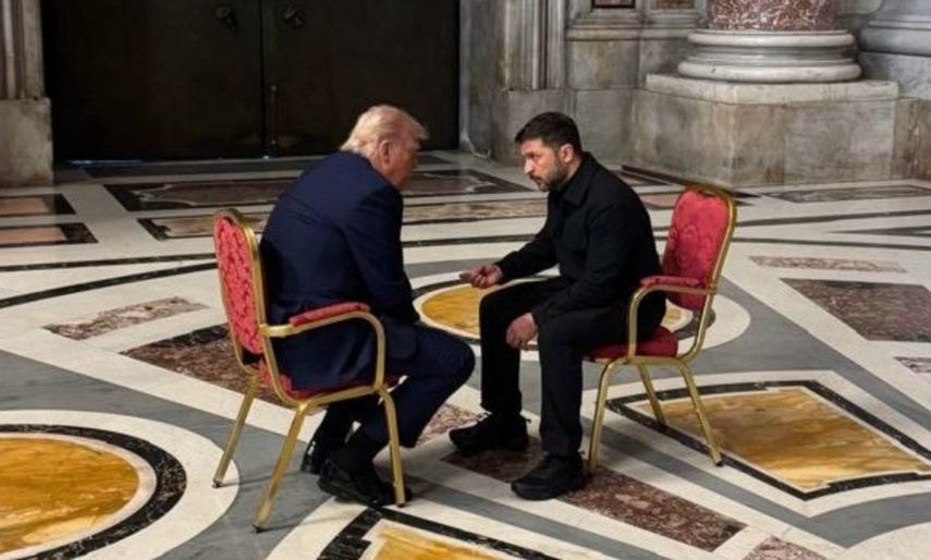 El presidente Volodimir Zelenski calificó su encuentro con Donald Trump en el Vaticano como muy simbólico 