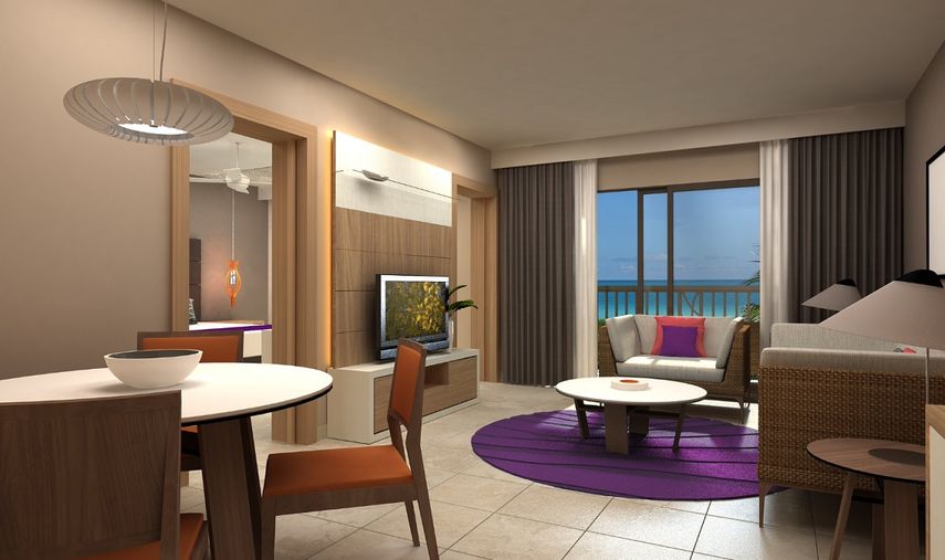 Así serán las habitaciones en el Rainbow Muthu Hotel en Cayo Guillermo, en el centro norte de Cuba.