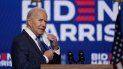 El candidato presidencial demócrata Joe Biden se quita la mascarilla para hablar, 6 de noviembre de 2020, en Wilmington, Delaware. El candidato presidencial demócrata Joe Biden se quita la mascarilla para hablar, 6 de noviembre de 2020, en Wilmington, Delaware.