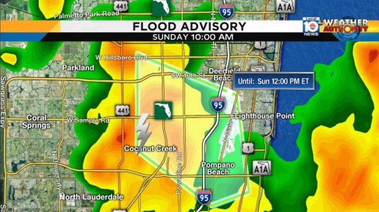 Emiten aviso por posibles inundaciones en Condado de Broward