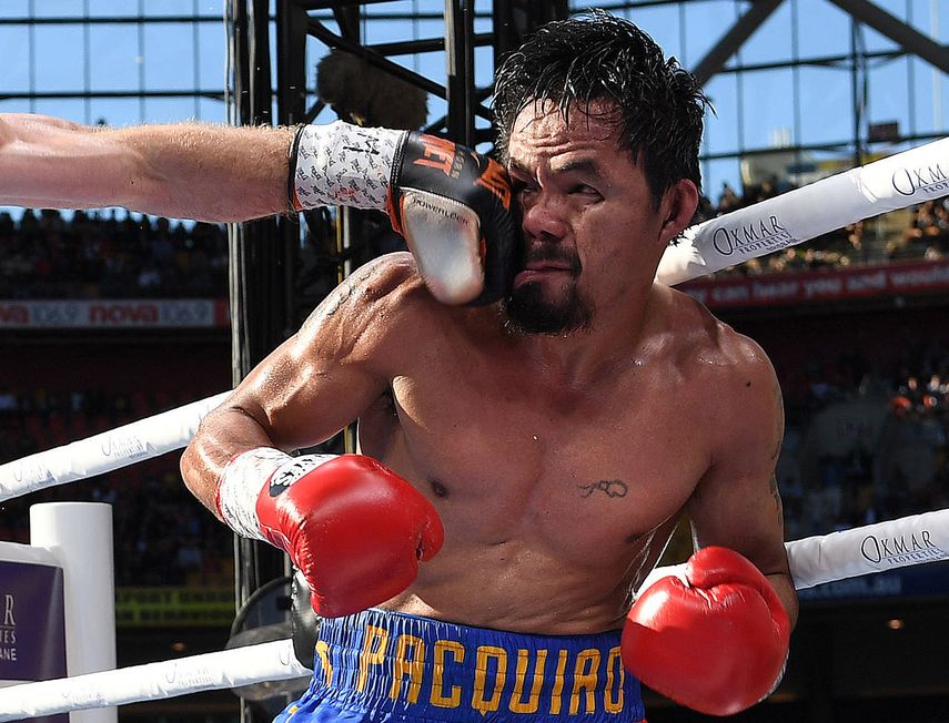 Pacman no piensa en el retiro y habría pedido la revancha ante el australiano.