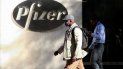 En esta foto de archivo tomada el 9 de noviembre de 2020, la gente pasa por la sede mundial de Pfizer en Nueva York. En esta foto de archivo tomada el 9 de noviembre de 2020, la gente pasa por la sede mundial de Pfizer en Nueva York.