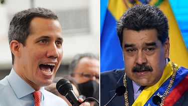 &nbsp;Juan Guaidó, presidente interino de Venezuela y el dictador Nicolás Maduro, que usurpa el poder en la nación caribeña.&nbsp;