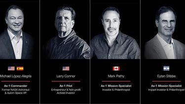 Cuatro hombres forman primera misión privada al espacio