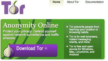 Página web de Tor Project.